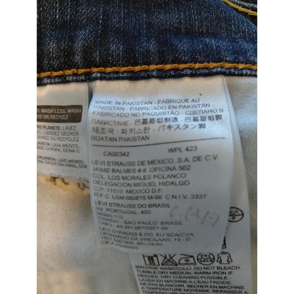 Levis 541 Jeans Mens 38 X 30 Athletic Fit Blue Stretch Denim